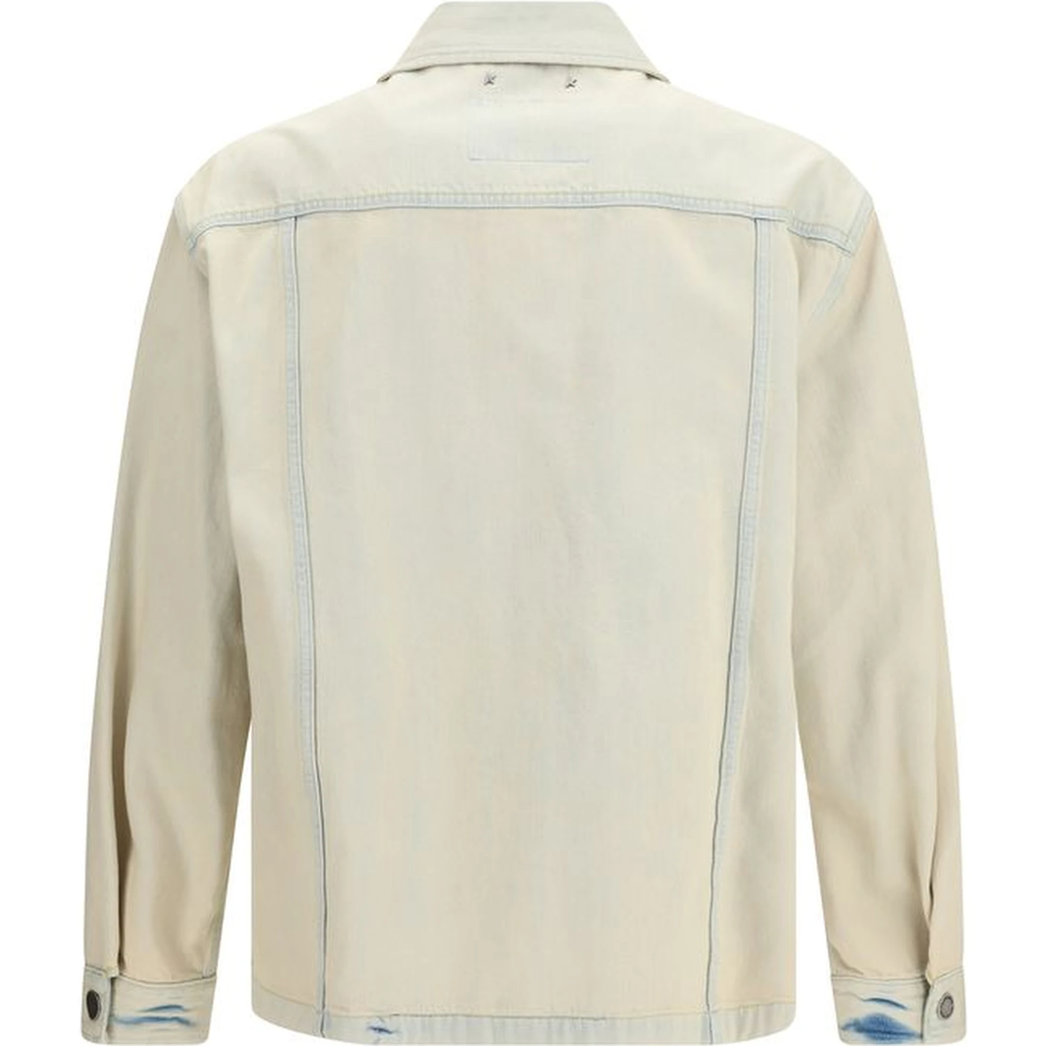 Beige Cotton Denim Jacket