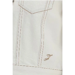 White Cotton Denim Jacket