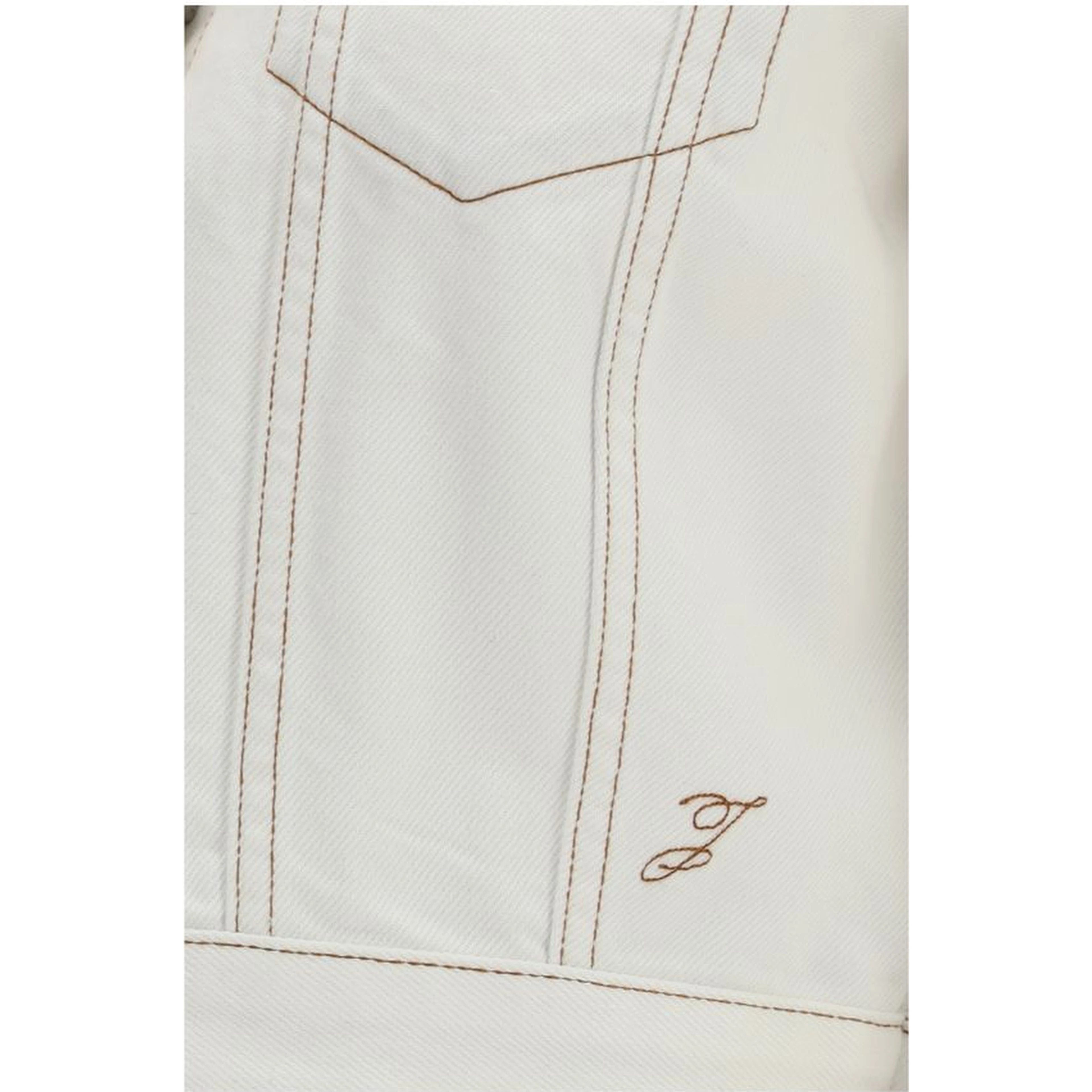 White Cotton Denim Jacket