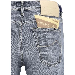 Blue Cotton Slim Fit Jeans