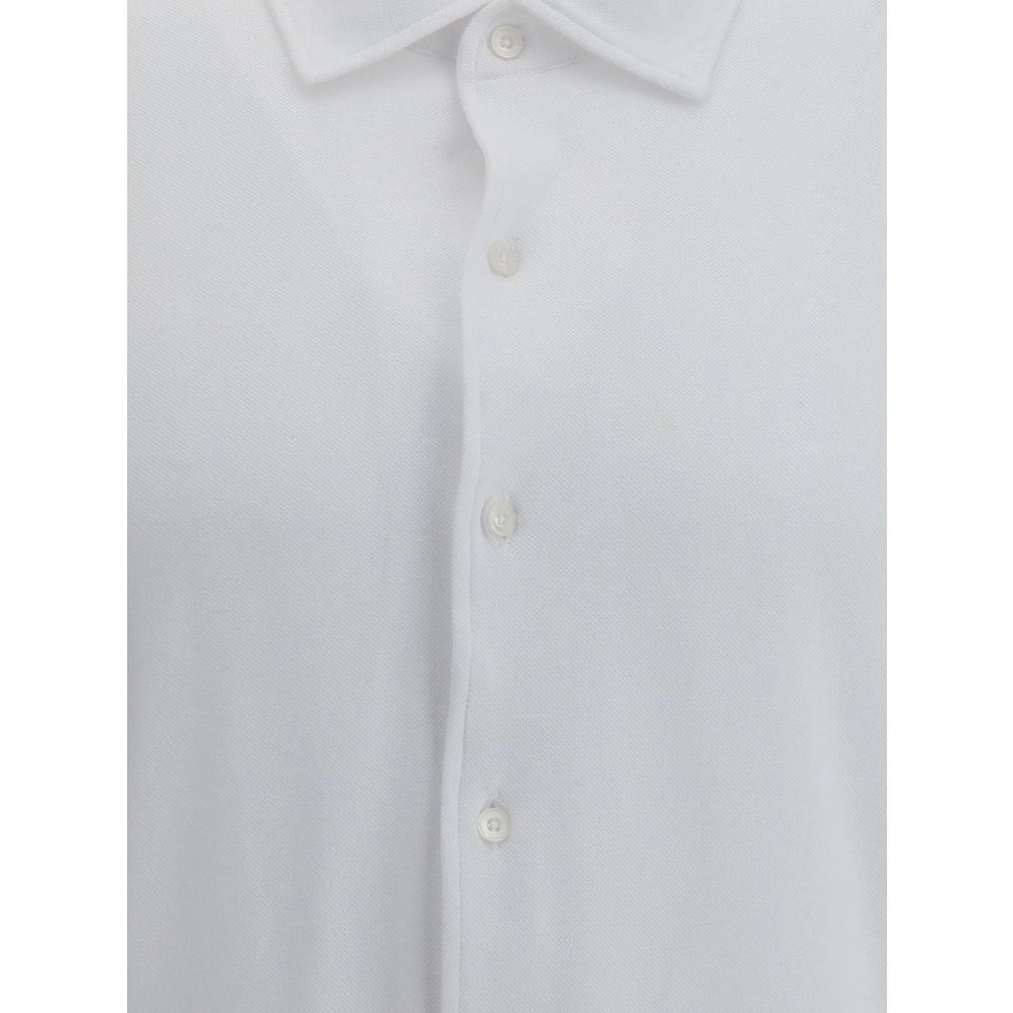 White Cotton Polo Shirt