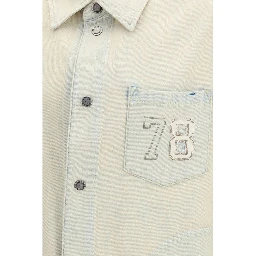 Beige Cotton Denim Jacket