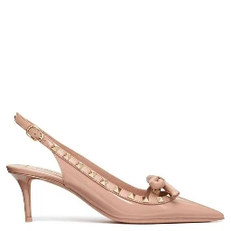 Beige Calfskin High Heel Pumps