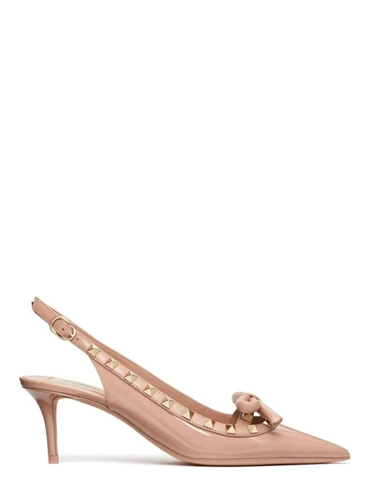 Beige Calfskin High Heel Pumps