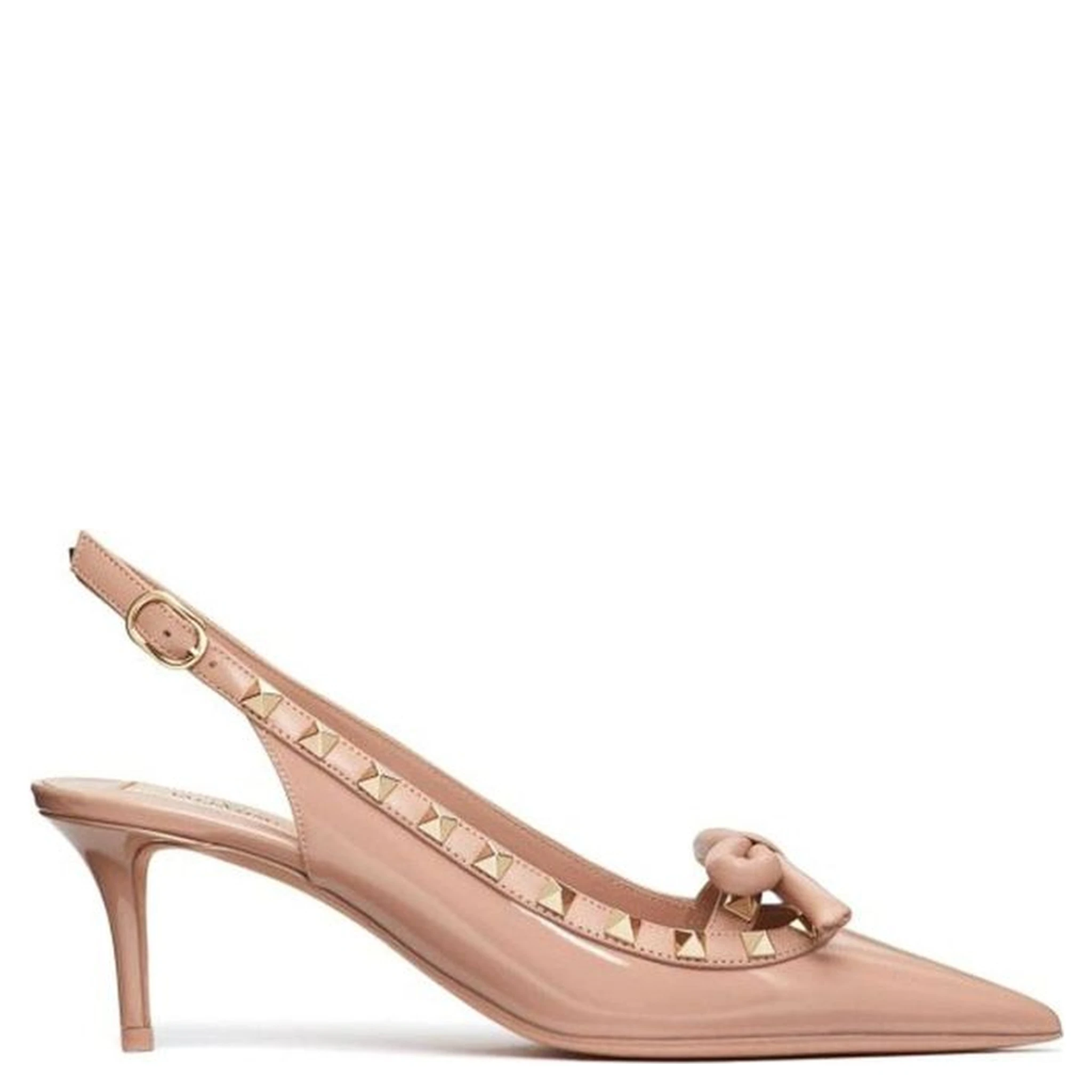 Beige Calfskin High Heel Pumps