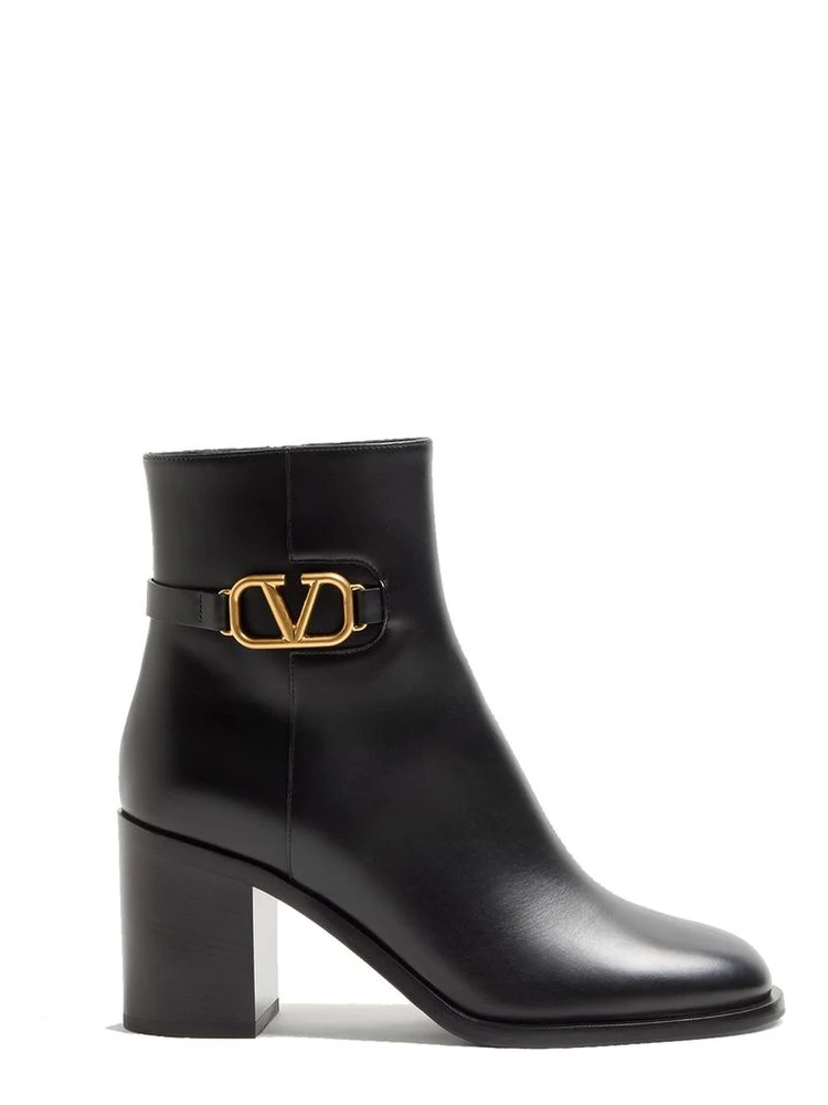 Black Calfskin Ankle Boots