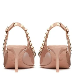 Beige Calfskin High Heel Pumps