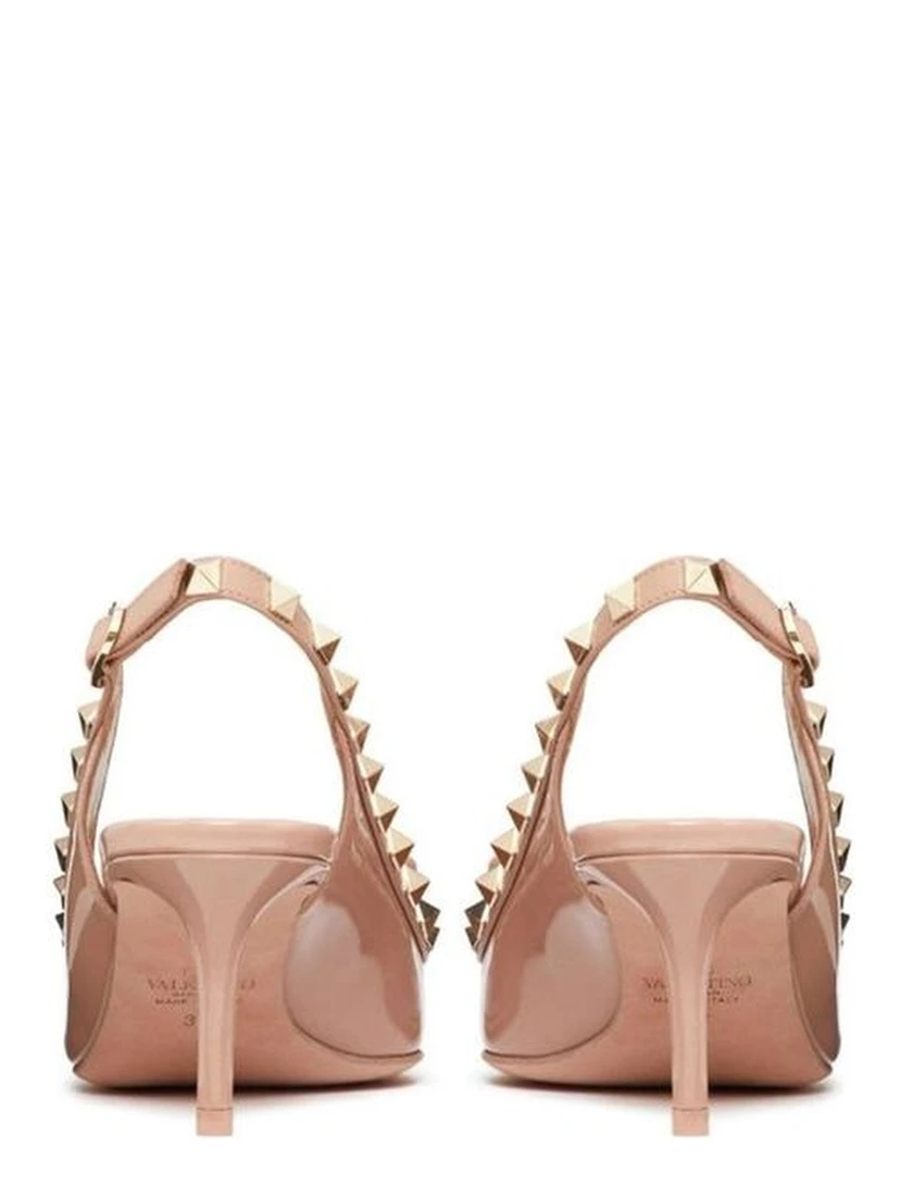 Beige Calfskin High Heel Pumps