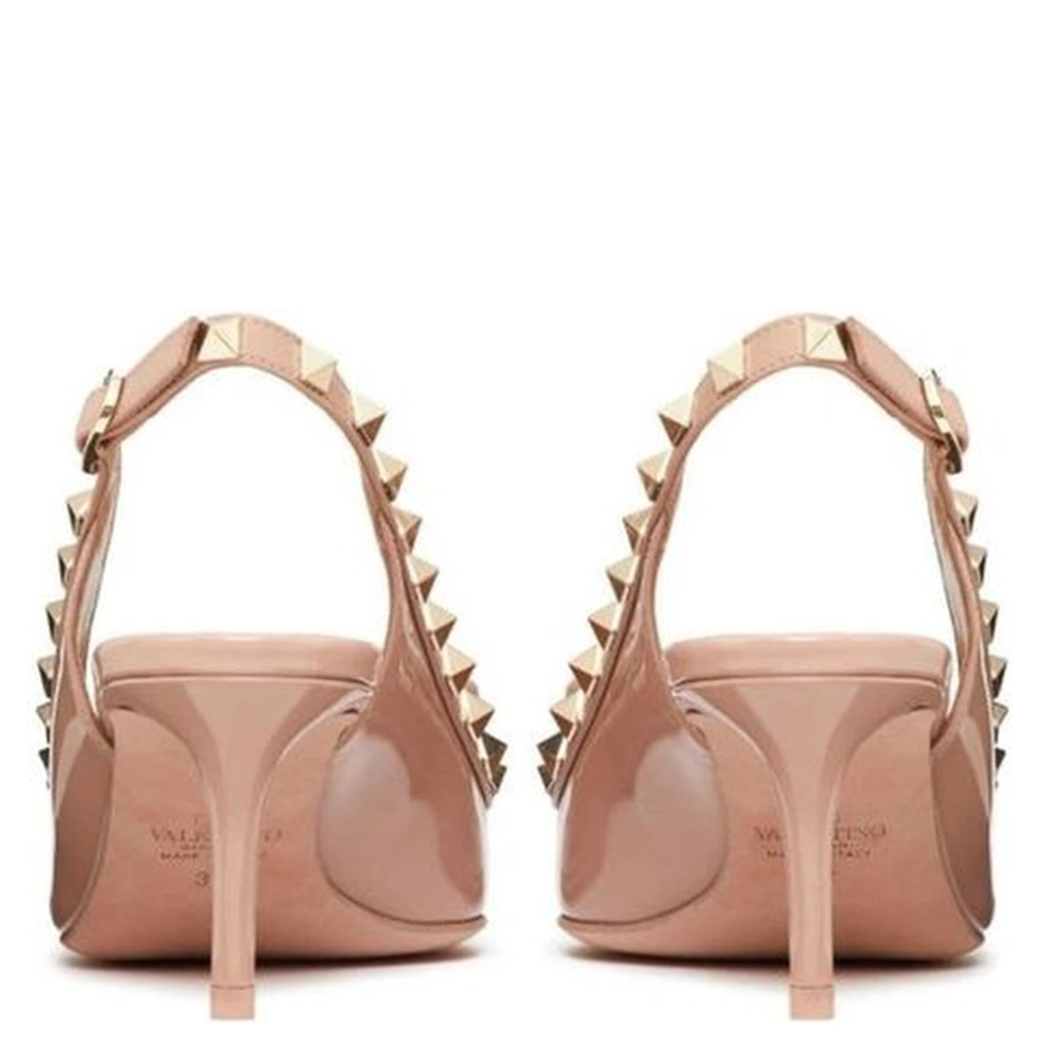 Beige Calfskin High Heel Pumps