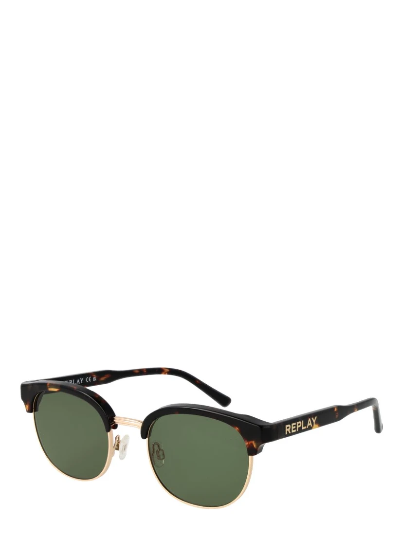 Brown Metal Sunglasses