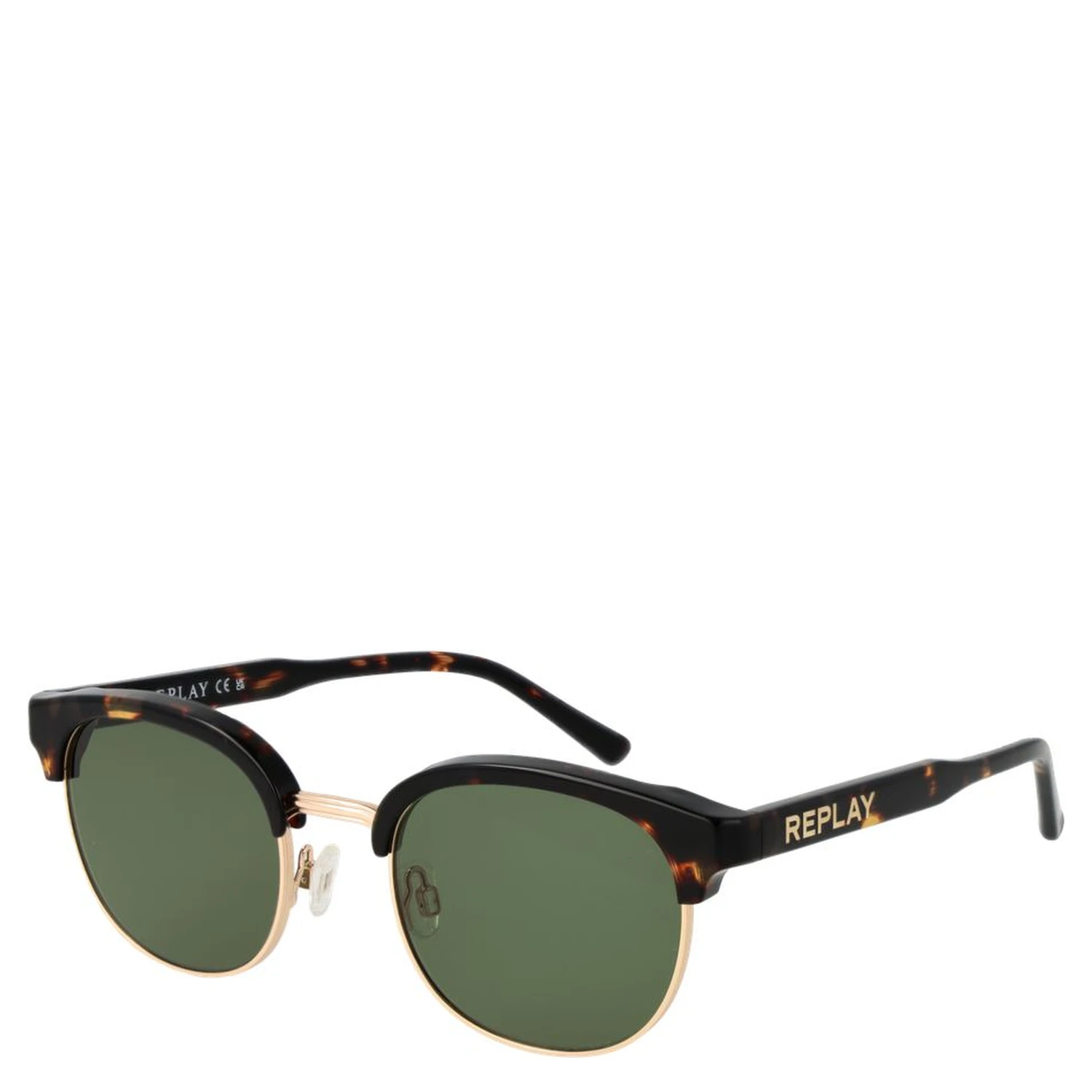 Brown Metal Sunglasses