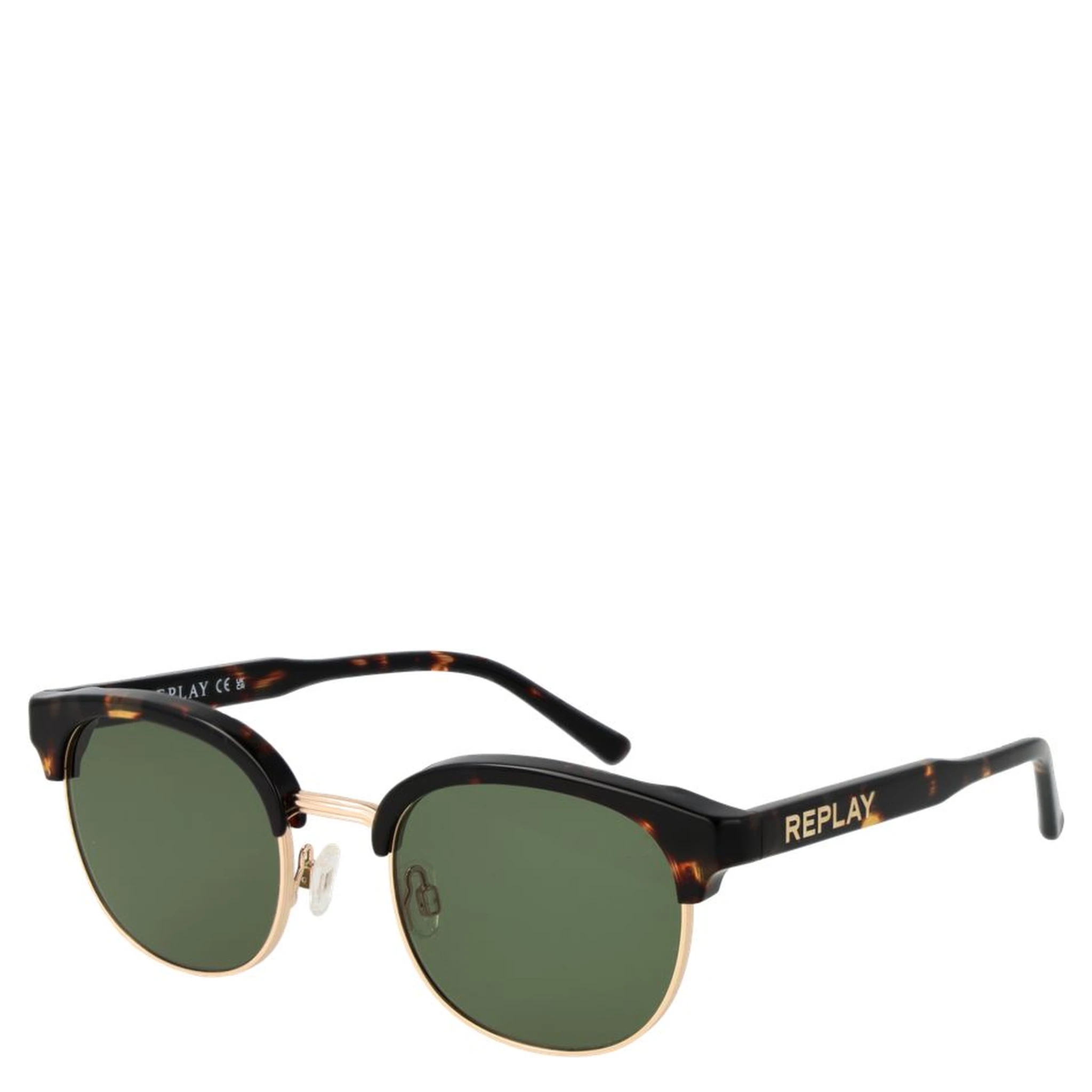 نظارات شمسية معدنية بنية اللون