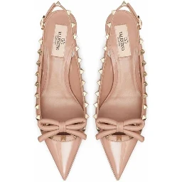 Beige Calfskin High Heel Pumps