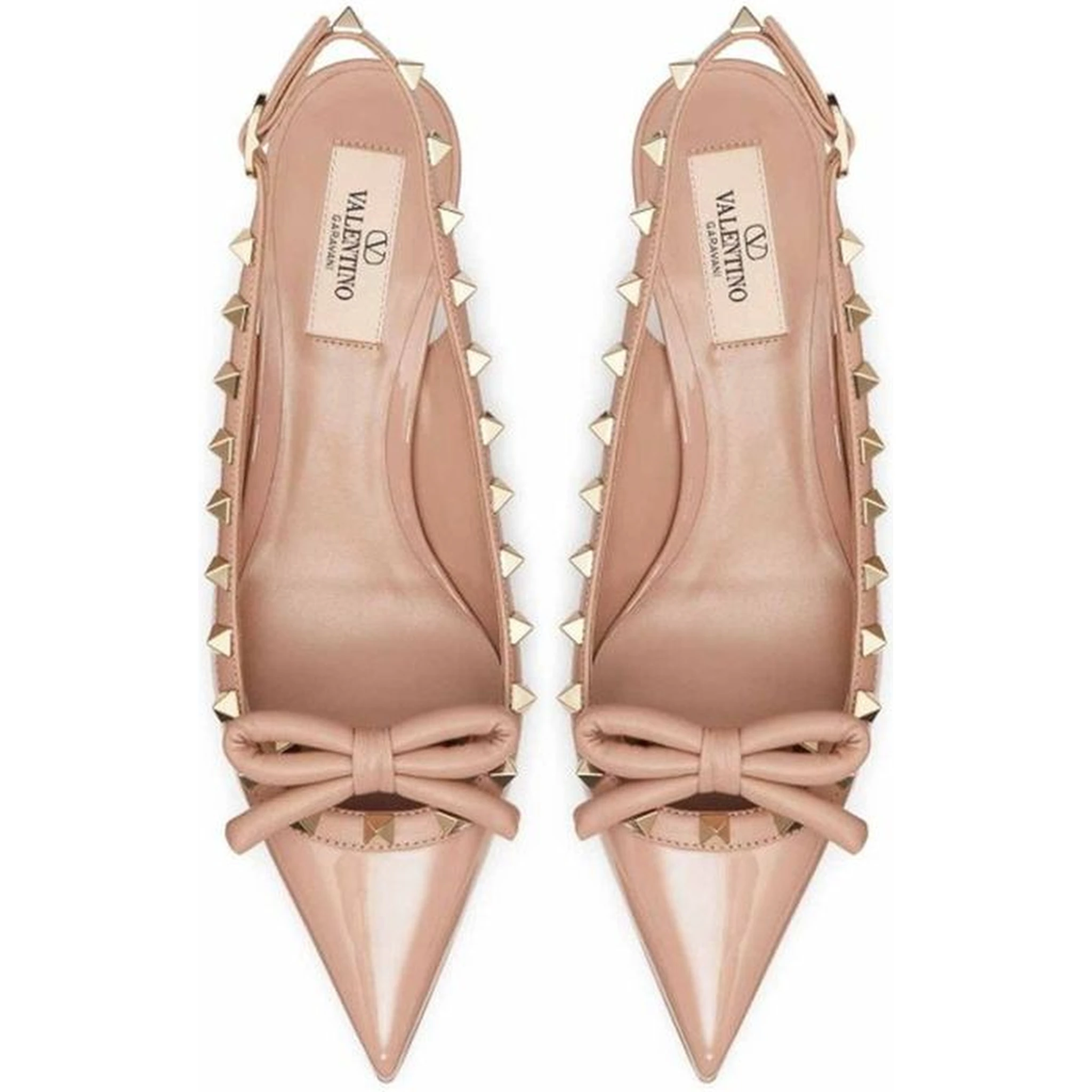 Beige Calfskin High Heel Pumps