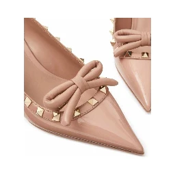 Beige Calfskin High Heel Pumps