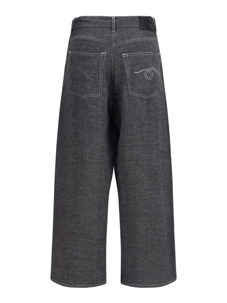 Gray Linen Relaxed Fit Jeans alternative