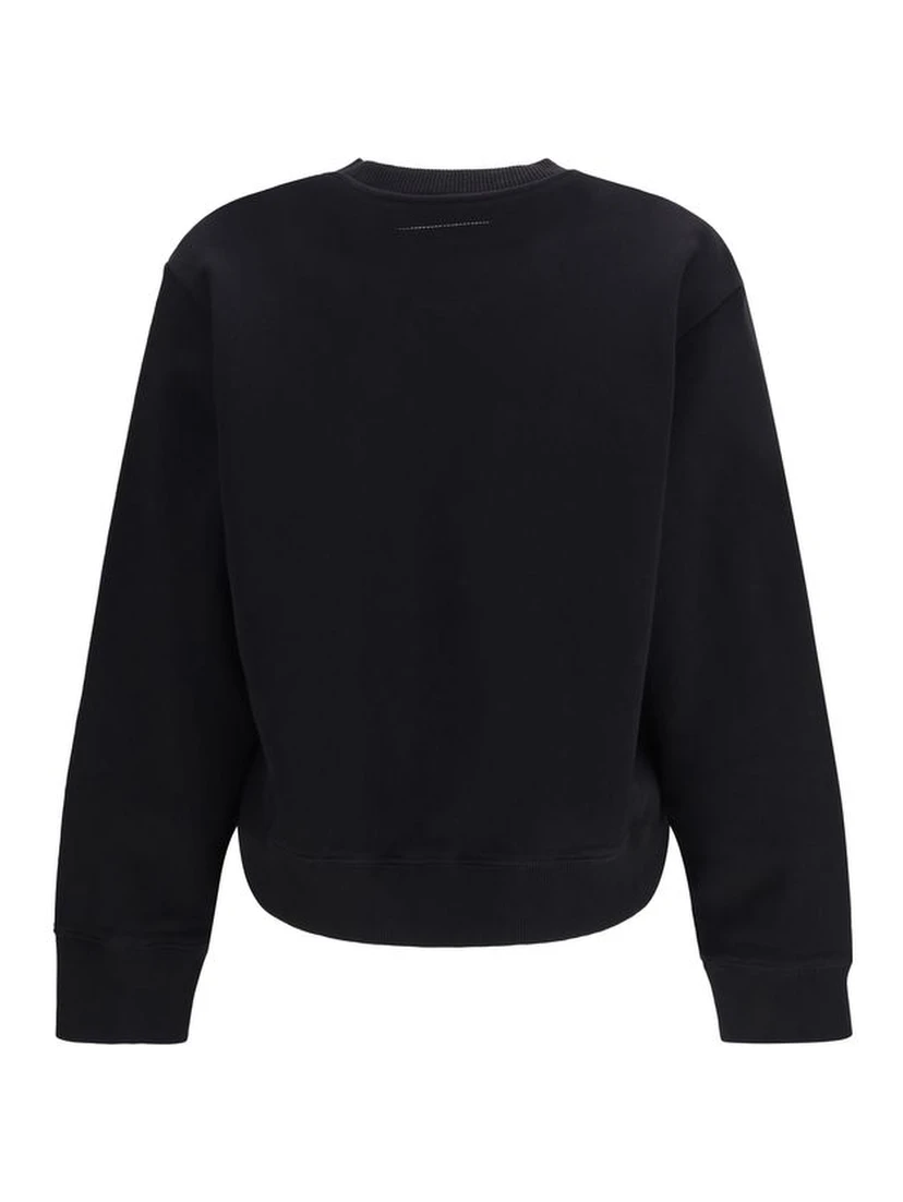 سويت شيرت قطني أسود