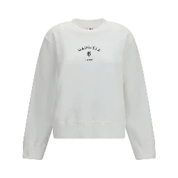 سويت شيرت قطني أبيض