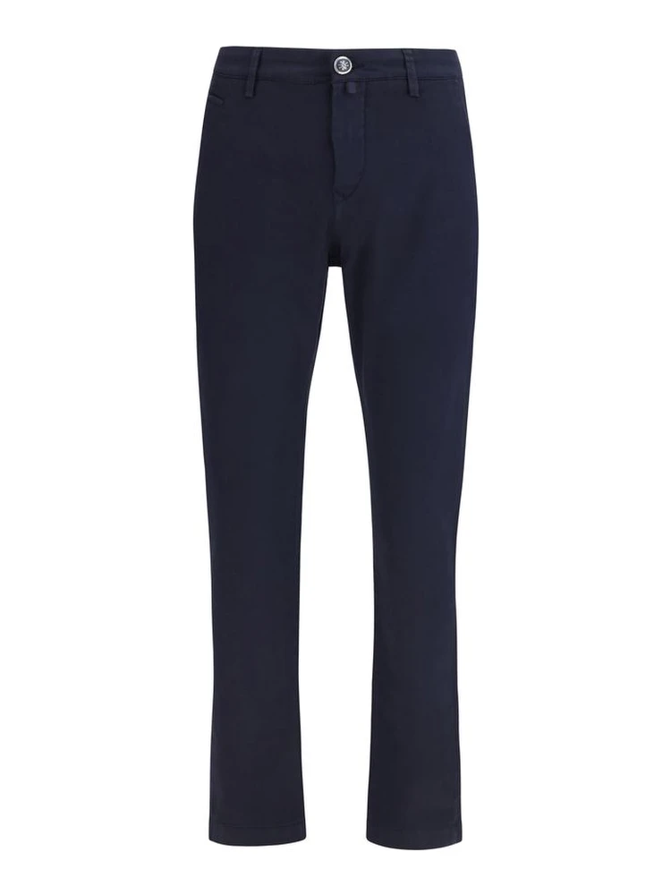 Blue Cotton Chino Pants