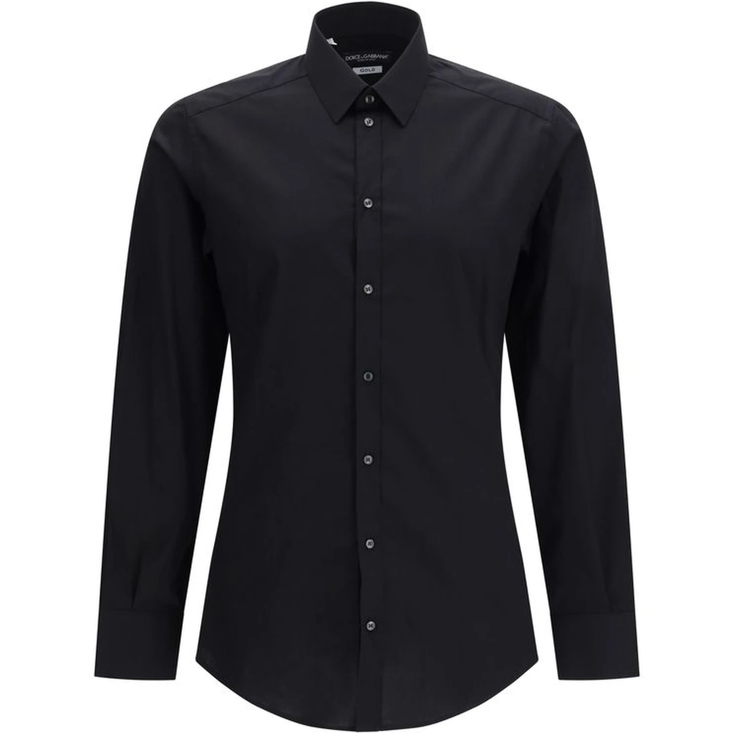Black Cotton Dress Shirt