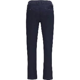 Blue Cotton Chino Pants