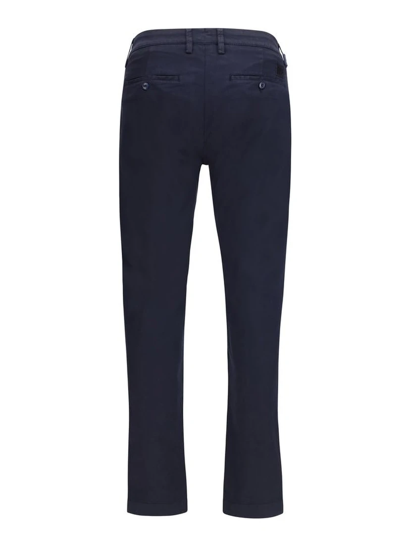 Blue Cotton Chino Pants