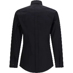 Black Cotton Dress Shirt