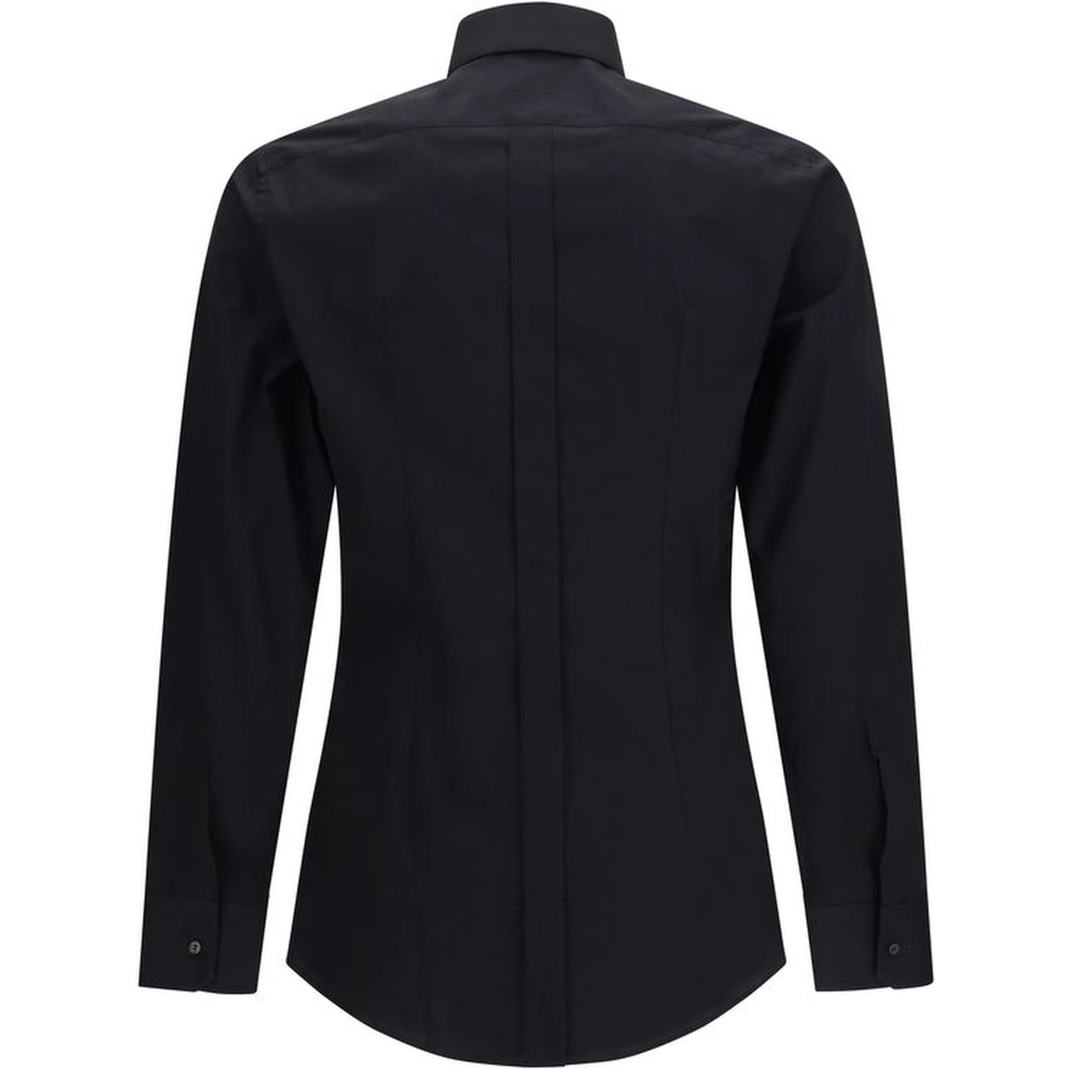 Black Cotton Dress Shirt