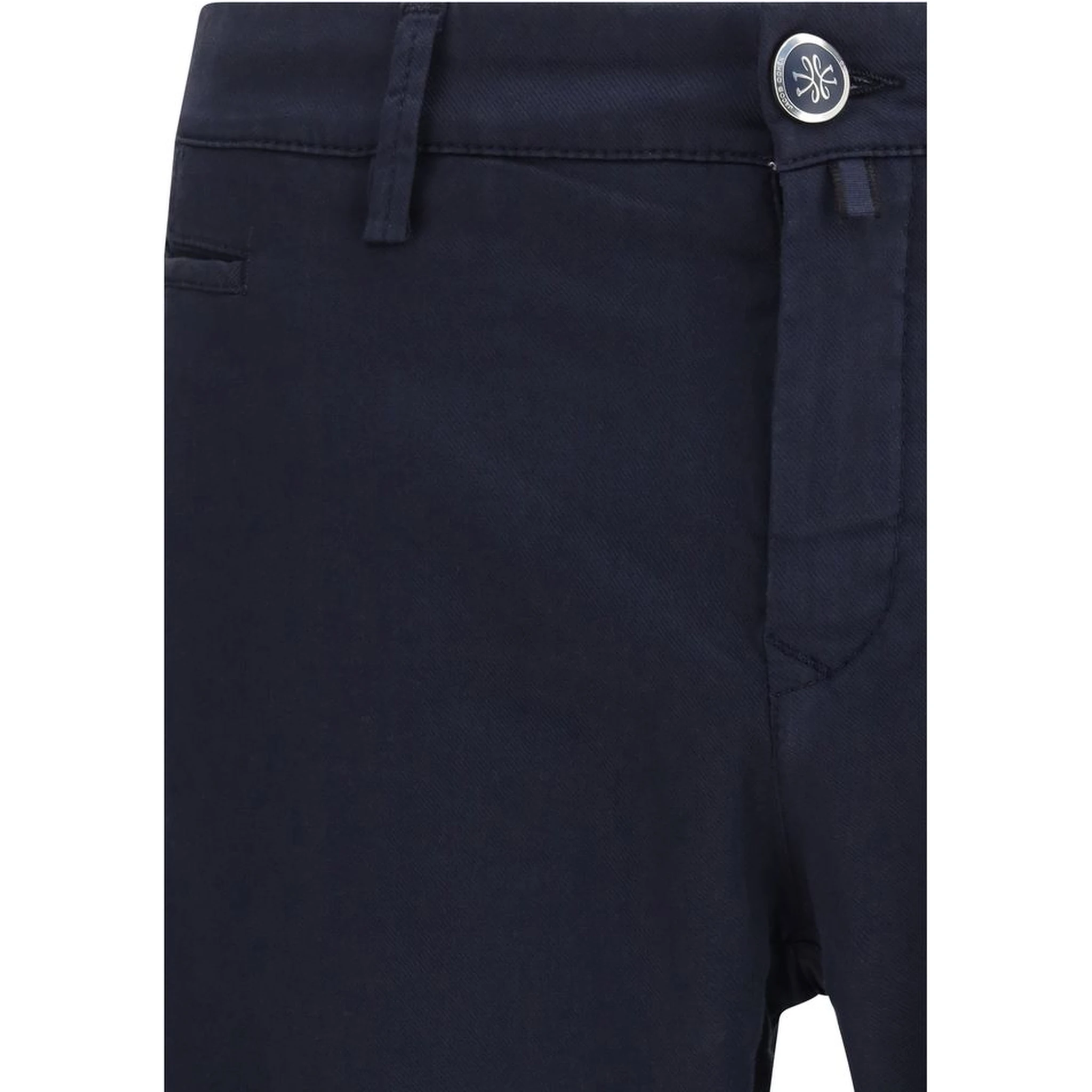 Blue Cotton Chino Pants