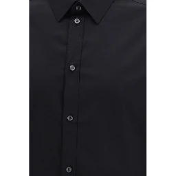 Black Cotton Dress Shirt