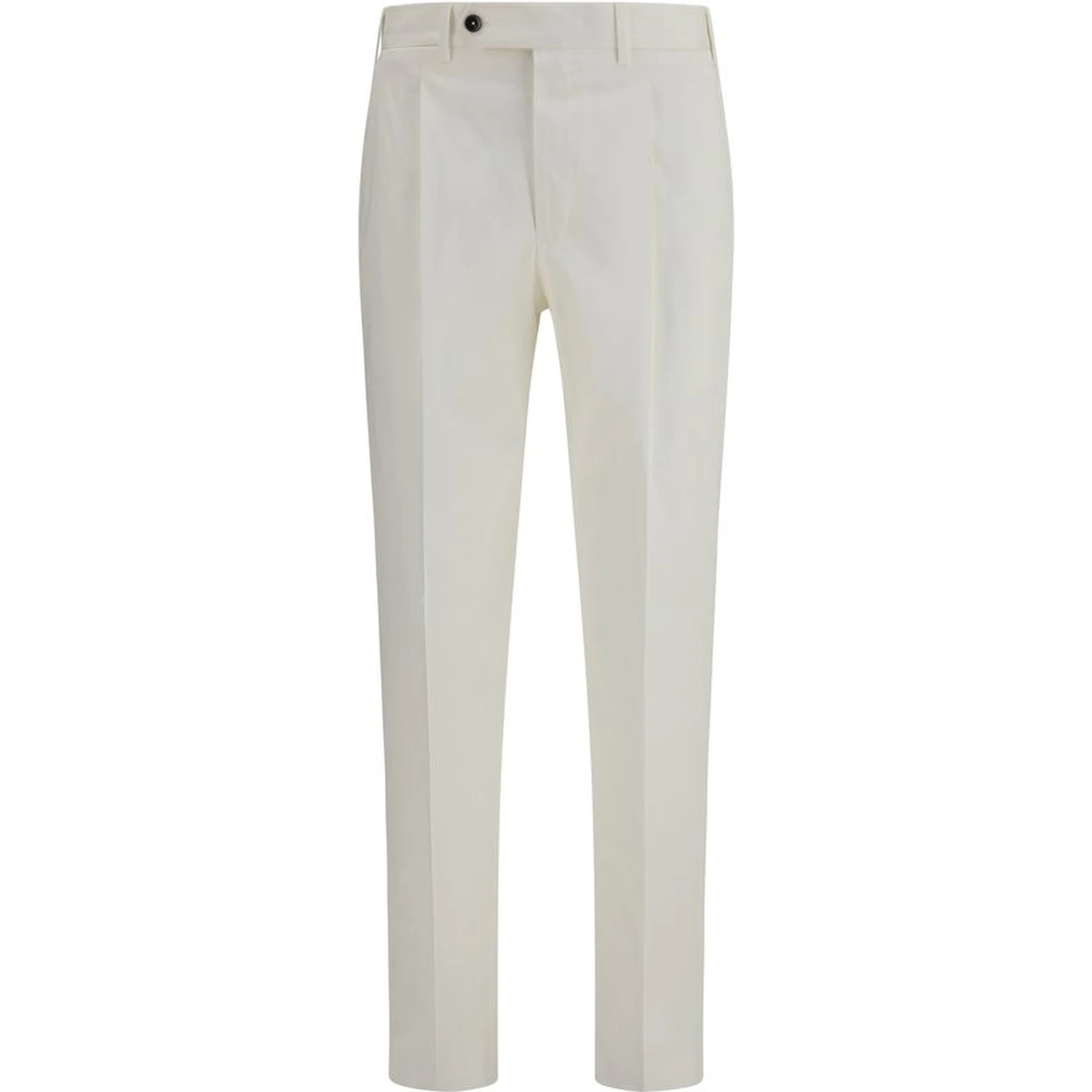 White Cotton Casual Pants