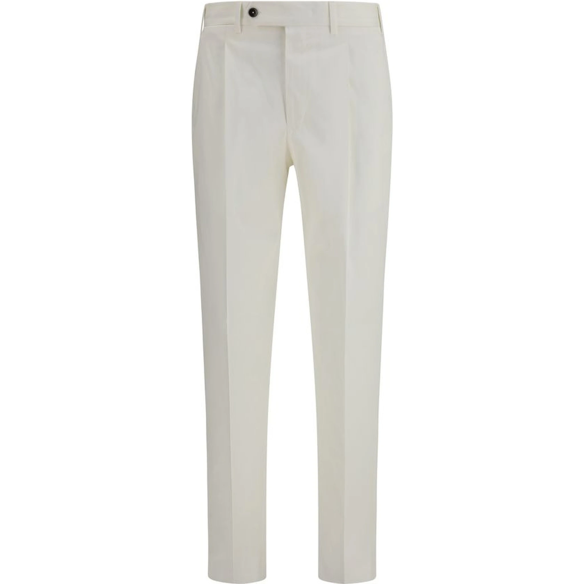White Cotton Casual Pants