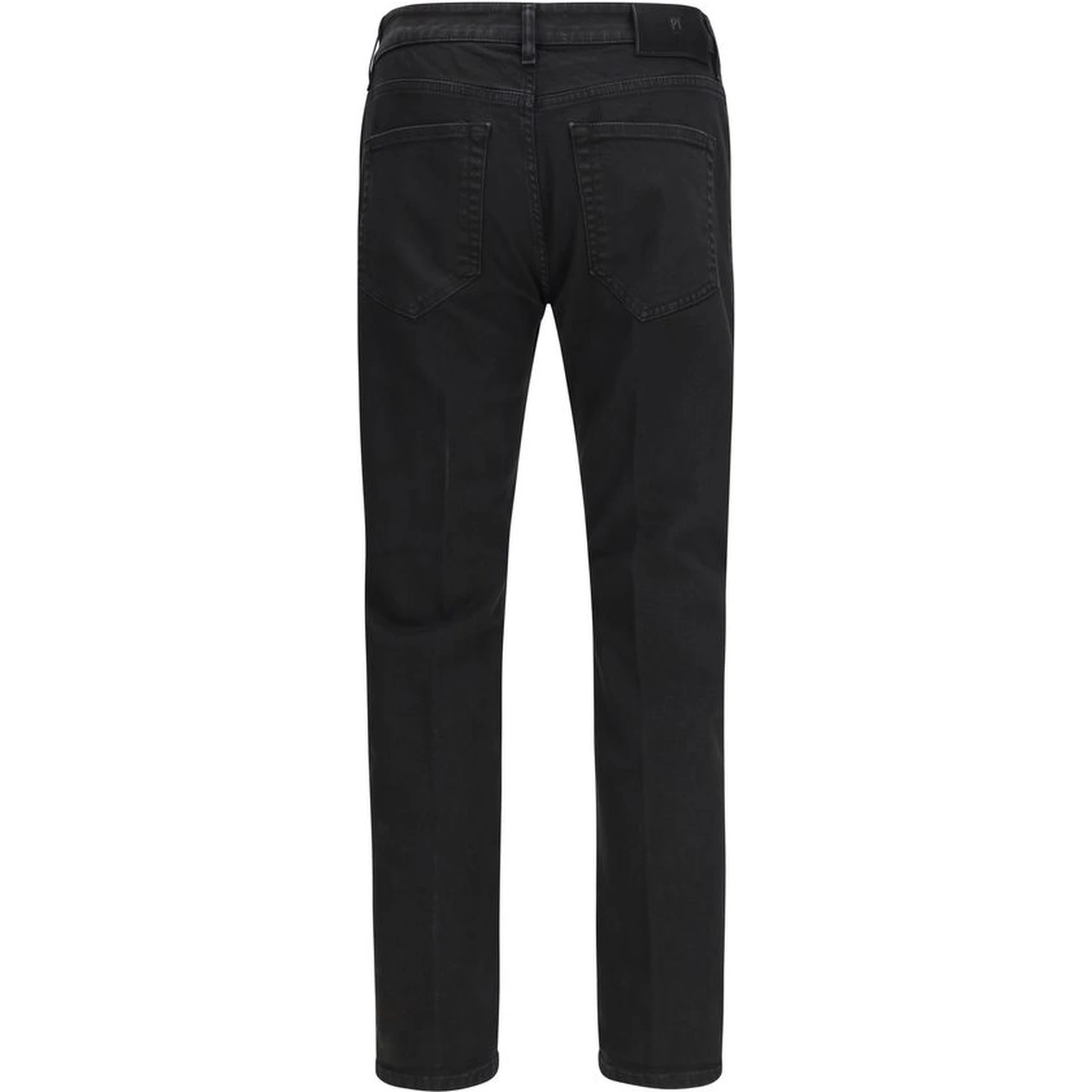 Black Cotton Tapered Jeans