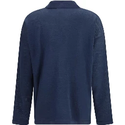 Blue Linen Cardigan