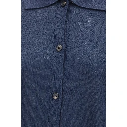Blue Linen Cardigan
