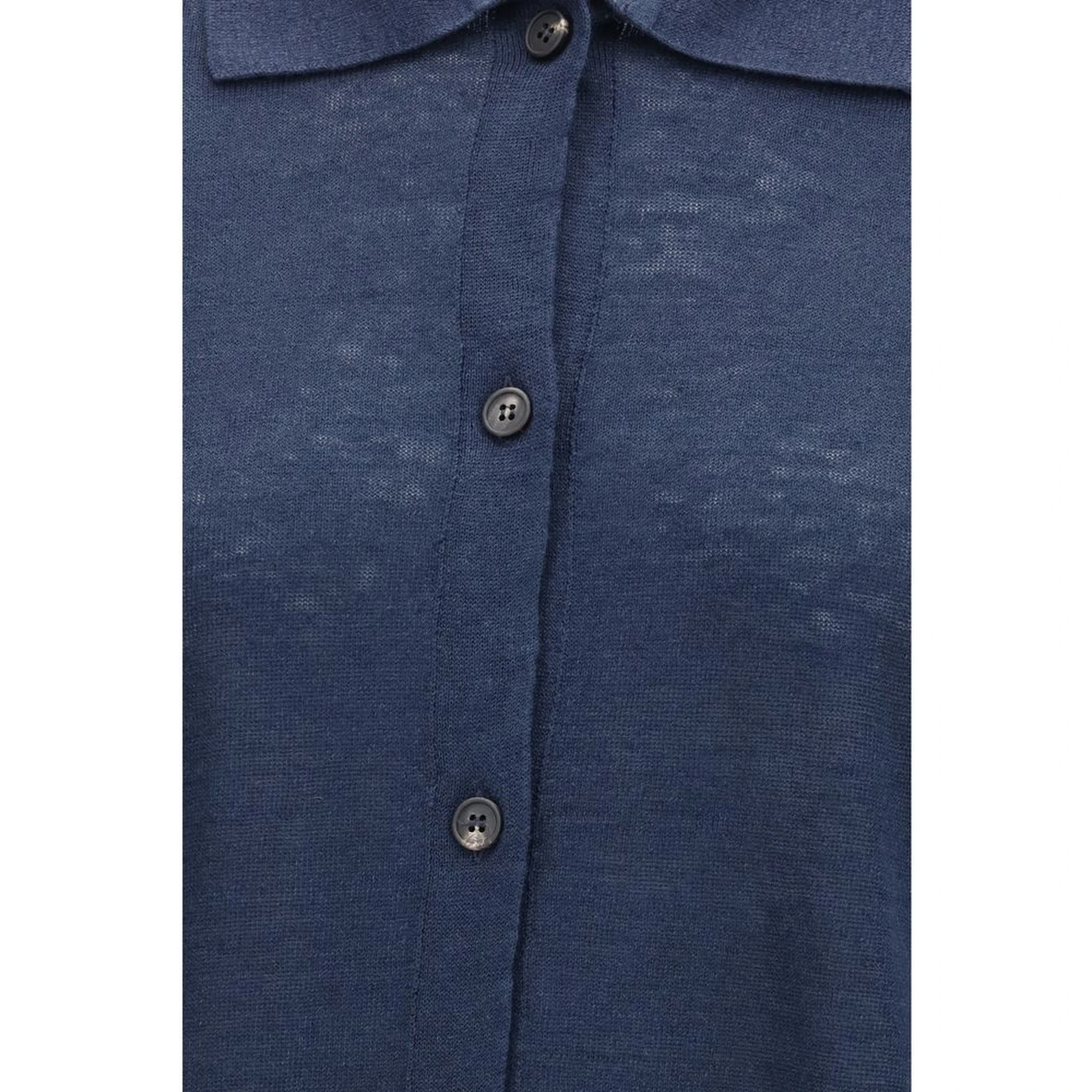 Blue Linen Cardigan