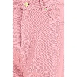 Multicolor Cotton Casual Pants