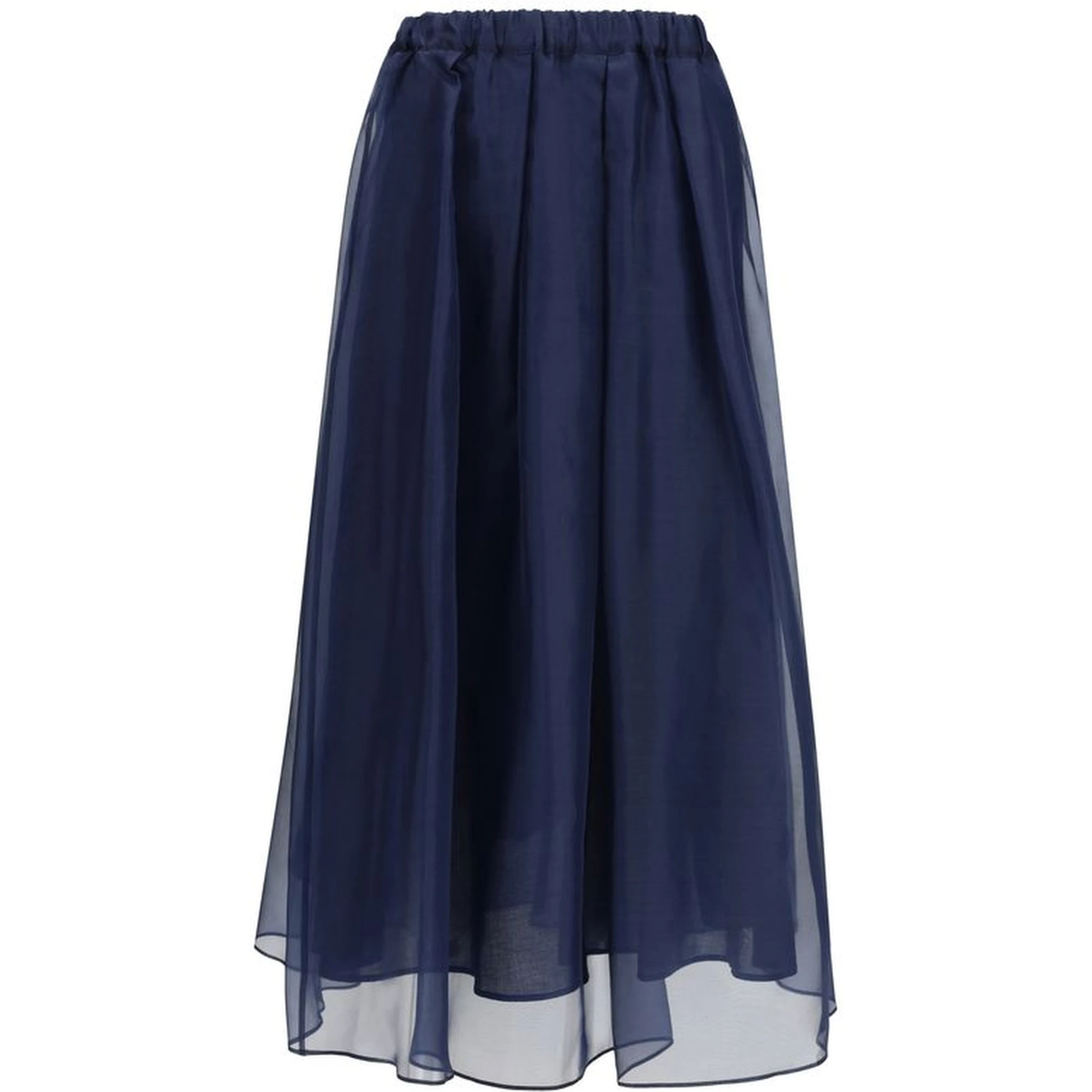 Blue Cotton Long Skirt