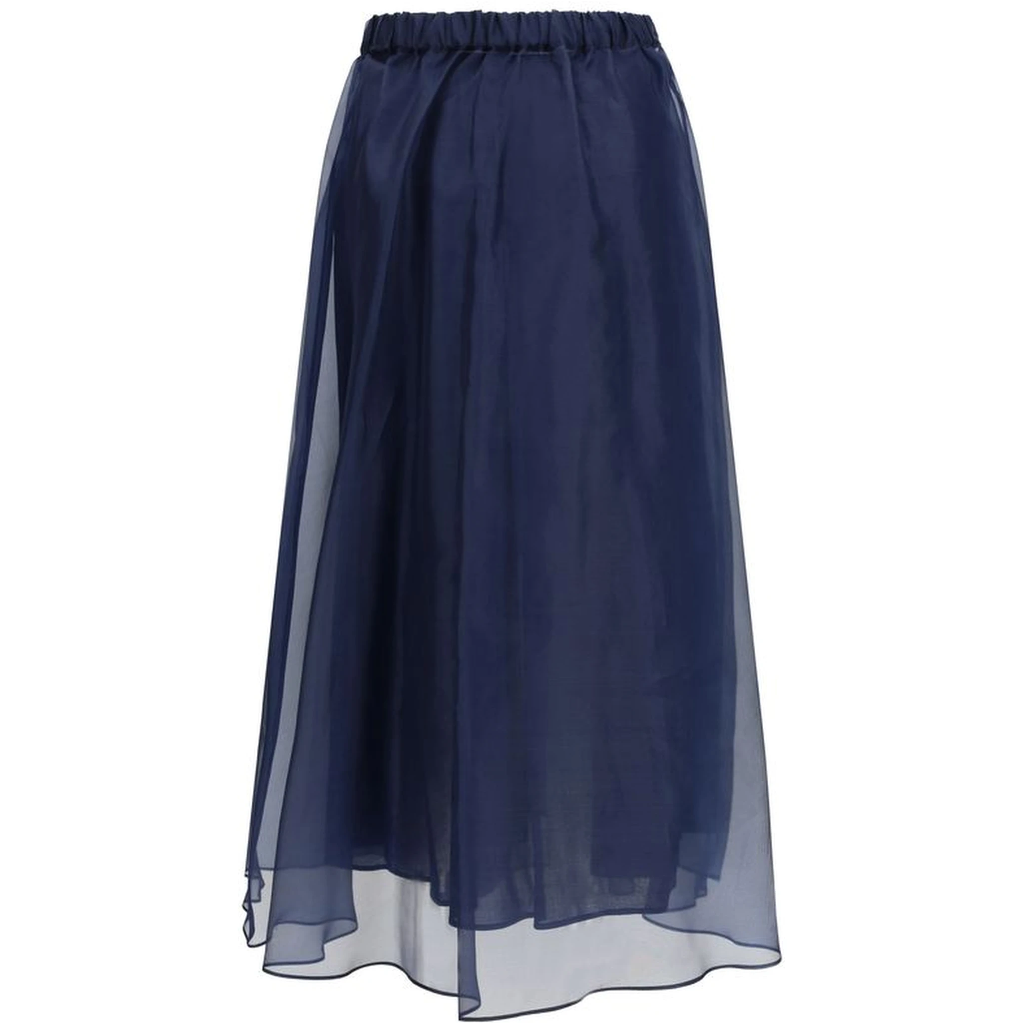 Blue Cotton Long Skirt