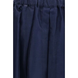 Blue Cotton Long Skirt