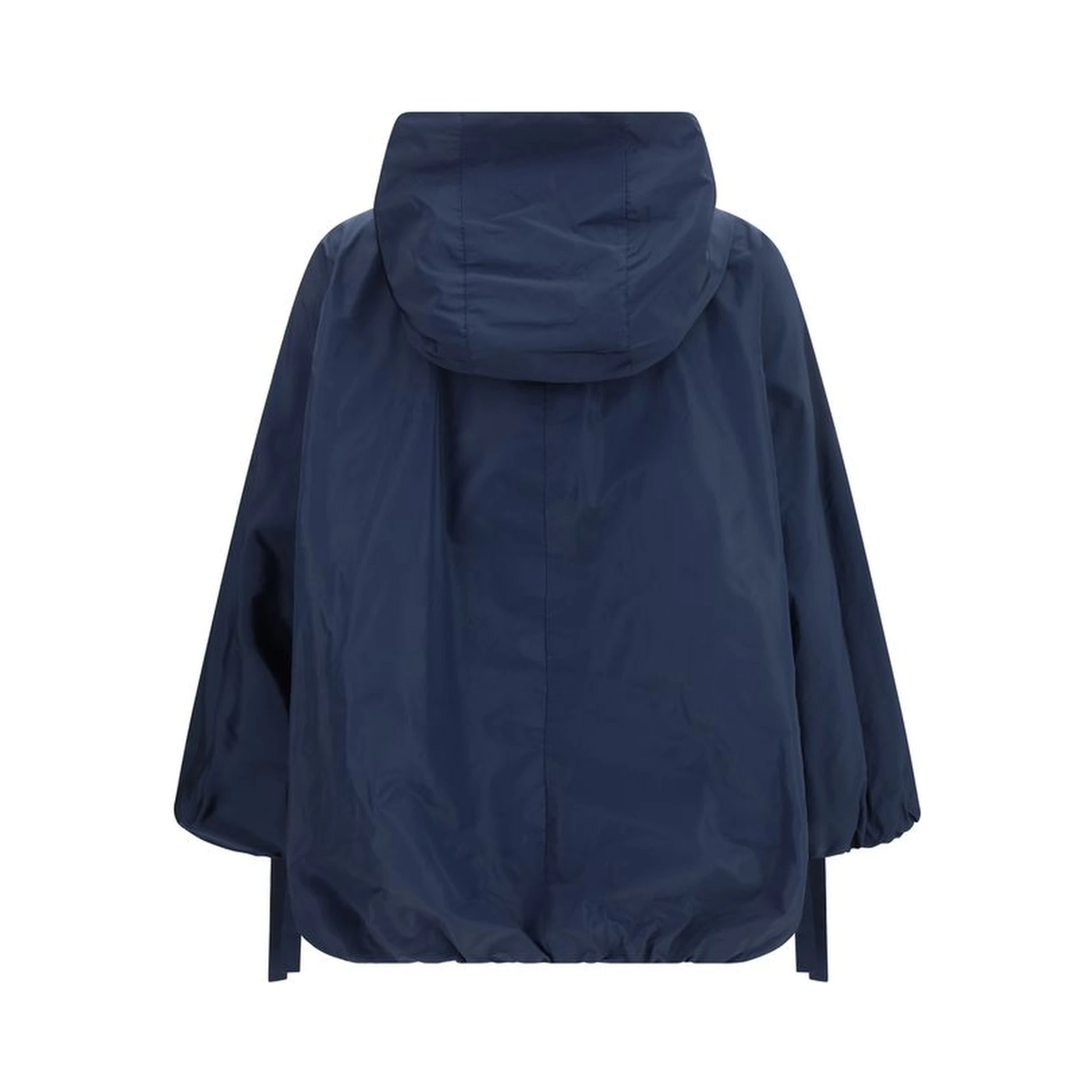 Blue Polyester Trench Coat