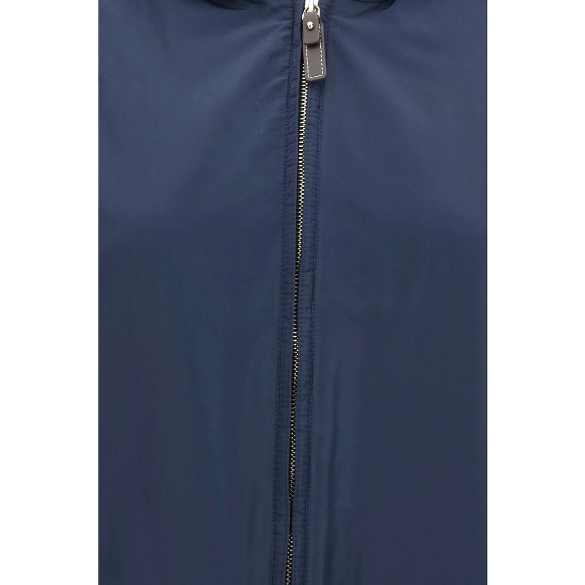 Blue Polyester Trench Coat