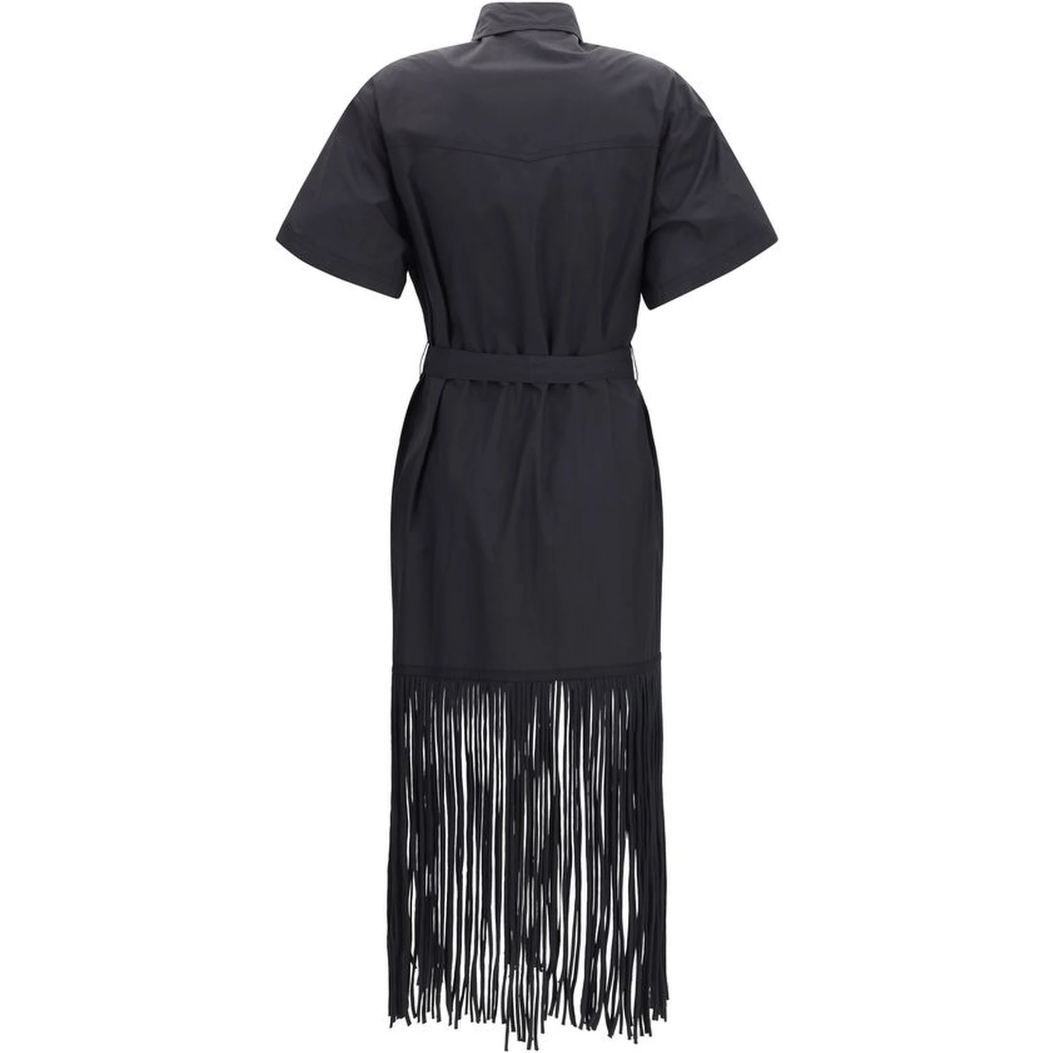 Black Cotton Casual Dress