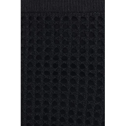 Black Cotton Midi Skirt