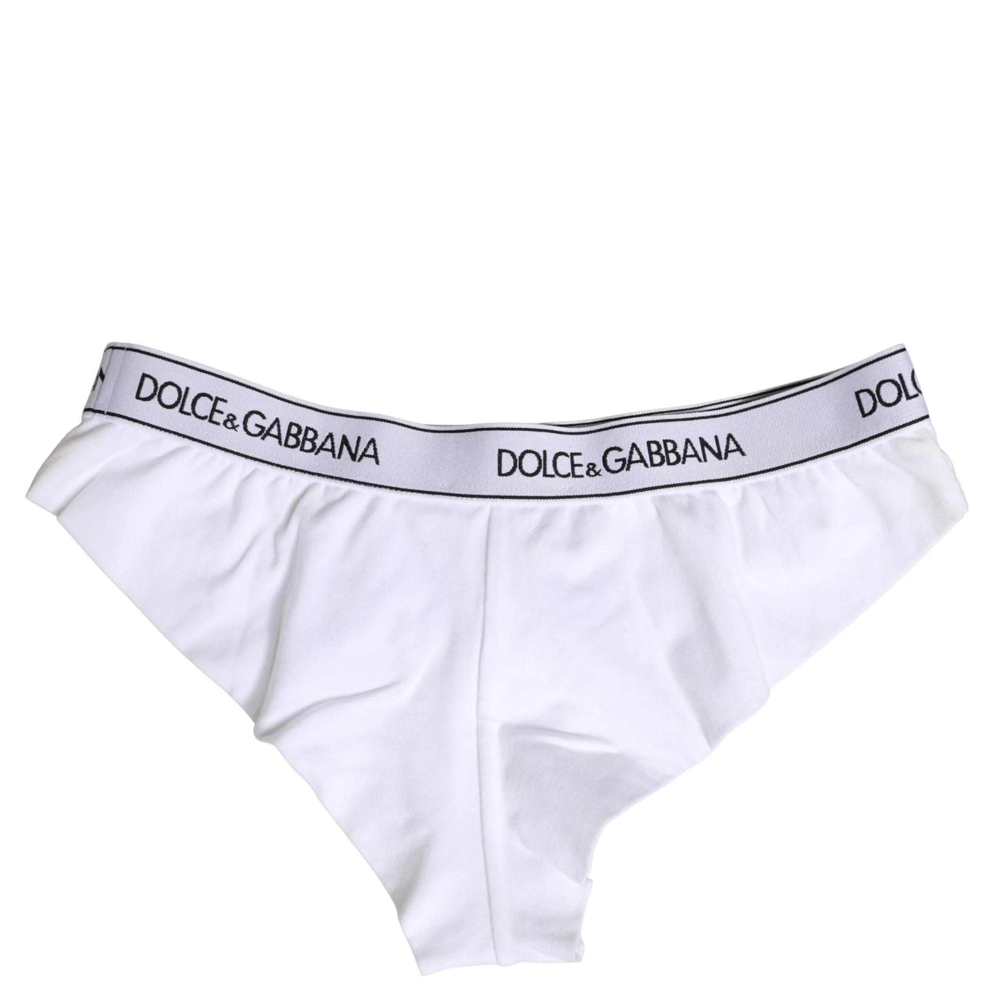 White Cotton Logo Waistband Brief Panty Underwear