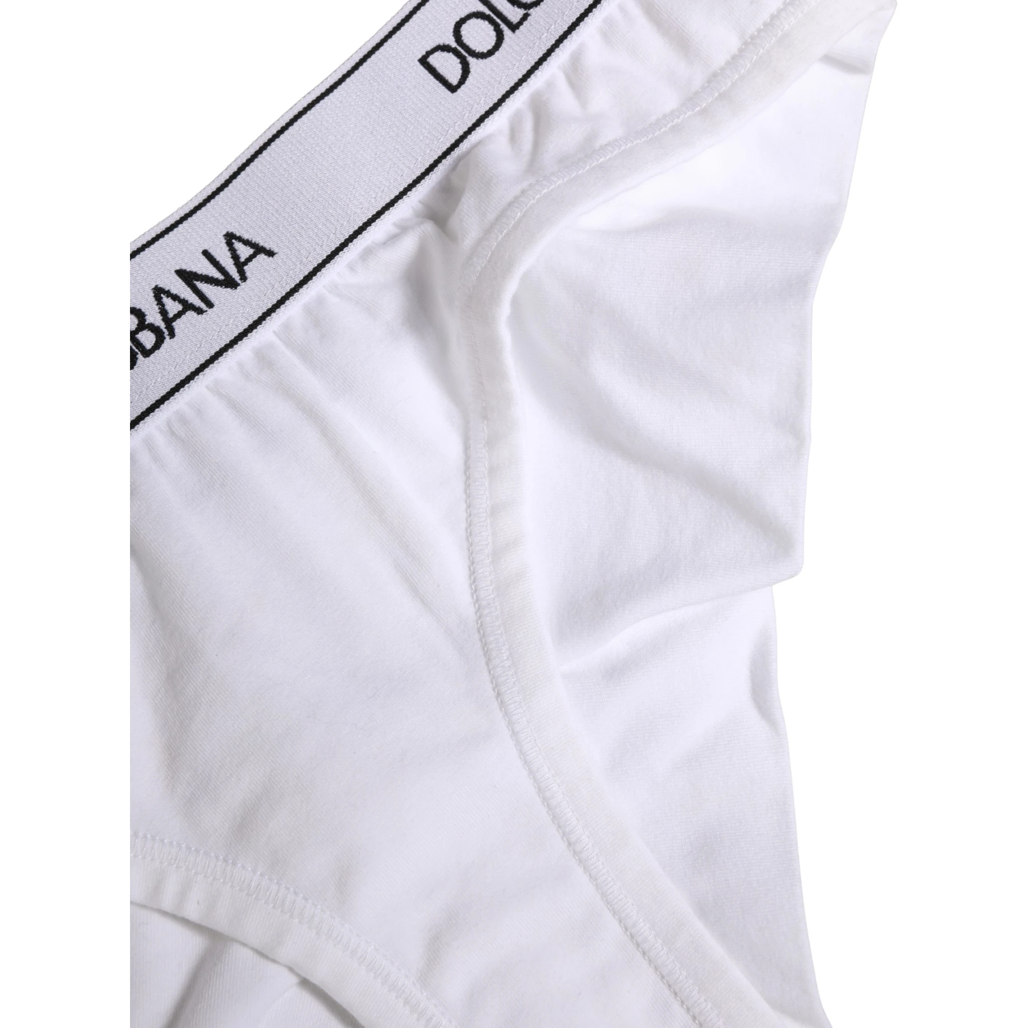 White Cotton Logo Waistband Brief Panty Underwear