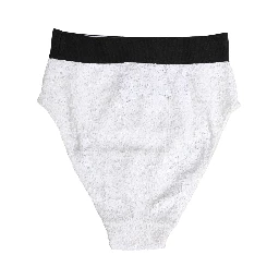 White Black Sequin High Waist Panty Underwear