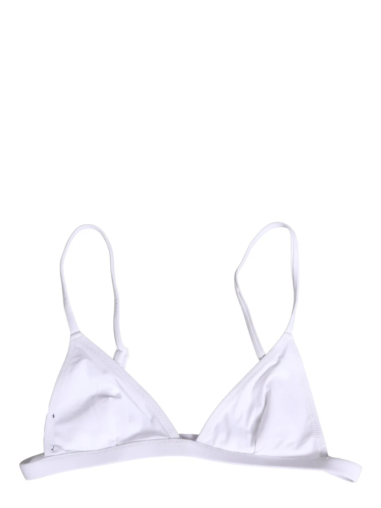 White Nylon Triangle Beachwear Bikini Top Swimwear alternative
