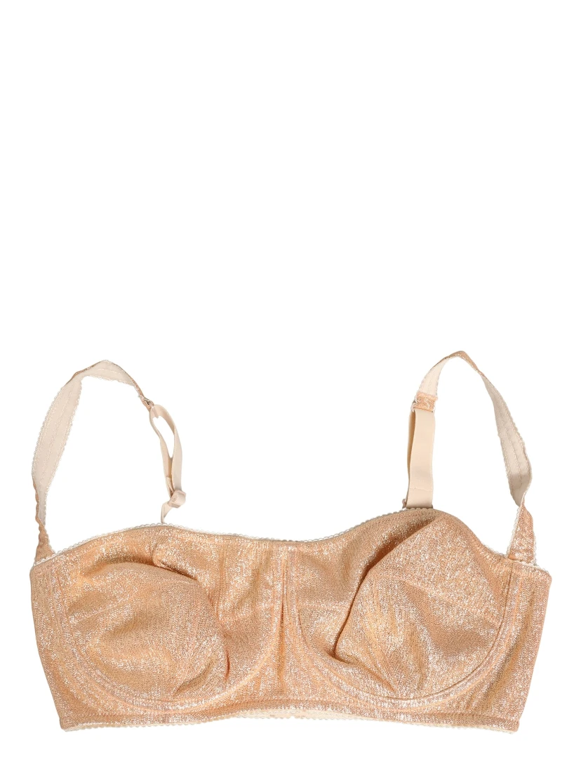 Beige Semi-Pad Underwire Balconette Bra Underwear