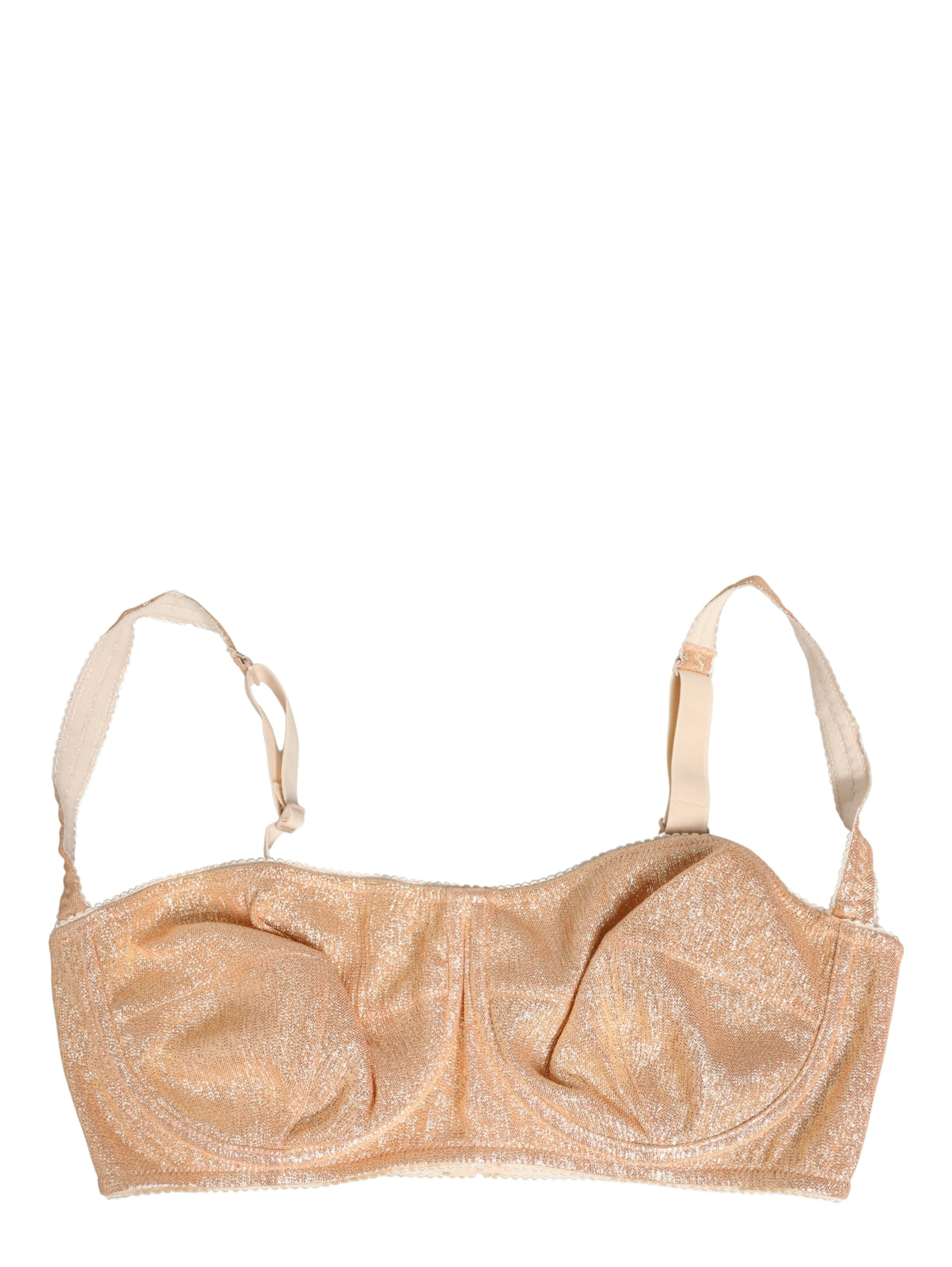 Beige Semi-Pad Underwire Balconette Bra Underwear